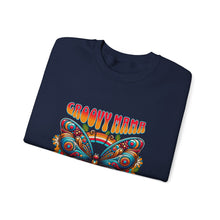 Load image into Gallery viewer, Groovy Butterfly Sweatshirt | Unisex Heavy Blend Crewneck, Retro Fashion, Gift for Nature Lovers, Cozy Layer, Spring Style