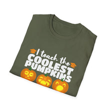 Load image into Gallery viewer, Halloween Pumpkin Graphic Tee, Unisex Softstyle T-Shirt, Fall Fashion, Halloween Party Shirt, Pumpkin Carving, Spooky Season Clothing