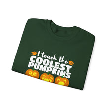 Load image into Gallery viewer, Halloween Pumpkin Crewneck Sweatshirt, Unisex Fall Apparel, Cozy Sweatshirt, Halloween Gift, Pumpkin Design, Casual Wear, Autumn Fashion
