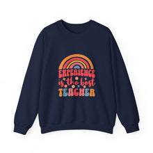 Load image into Gallery viewer, Experience is the Best Teacher Crewneck Sweatshirt, Teacher Gift, Cozy Layer, Inspirational Clothing, Educational Apparel