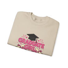 Load image into Gallery viewer, Graduate Girl 2025 Sweatshirt, Graduation Gift, Cozy Crewneck, Class of 2025, Celebrate Success, Trendy Sweatshirt