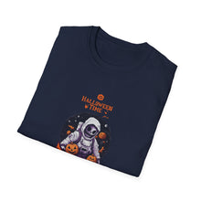 Load image into Gallery viewer, Halloween Astronaut Graphic T-Shirt, Unisex Halloween Tee, Trick or Treat Shirt, Space-Themed Apparel, Fun Casual Wear