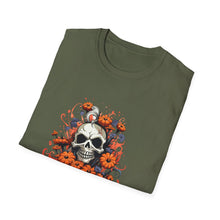 Load image into Gallery viewer, Seasonal Skull Graphic Unisex T-Shirt, Halloween Shirt, Edgy Apparel, Gift for Him/Her, Casual Wear, Trendy Tee