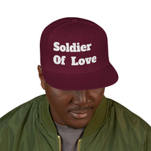 Load image into Gallery viewer, Embroidered Snapback Hat, Funny Quotes Soldier Of Love Cap, Adjustable Baseball Cap, Hip Hop Hat, Streetwear Accessories