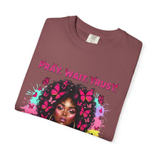 Load image into Gallery viewer, Pray Wait Trust T-Shirt, Inspirational Tee, Faith Shirt, Unique Gift, Spiritual Apparel, God Has a Plan Top