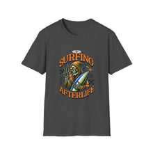 Load image into Gallery viewer, Surfing Afterlife T-Shirt, Unisex Graphic Tee, Beachwear, Gift for Surfers, Casual Summer Style, Unique Statement Shirt