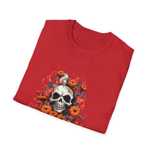 Load image into Gallery viewer, Seasonal Skull Graphic Unisex T-Shirt, Halloween Shirt, Edgy Apparel, Gift for Him/Her, Casual Wear, Trendy Tee
