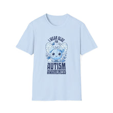 Load image into Gallery viewer, Autism Awareness Butterfly T-Shirt, Cute Unisex Tee, I Wear Blue, Support Autism, Gift for Awareness Day, Softstyle T-Shirt