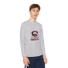 Load image into Gallery viewer, Christmas Kids Long Sleeve Tee, Just A Girl Who Loves Holiday Shirt, Children's Gift, Festive Youth Top, Winter Apparel