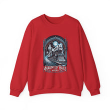 Load image into Gallery viewer, Haunted Rails Sweatshirt - Spooky Cozy Crewneck for Halloween, Perfect Gift for Ghost Lovers, Unisex Casual Wear
