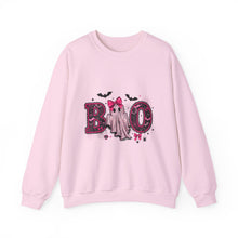 Load image into Gallery viewer, Boo Ghost Halloween Sweatshirt, Unisex Cozy Crewneck, Spooky Season Apparel, Cute Halloween Gift, Fall Fashion