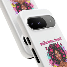 Load image into Gallery viewer, Inspirational Phone Case, Pray Wait Trust God Has a Plan, Spiritual Gift, Motivational Decor, Faith-Based Accessory