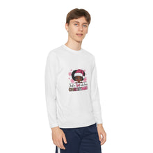 Load image into Gallery viewer, Christmas Kids Long Sleeve Tee, Just A Girl Who Loves Holiday Shirt, Children's Gift, Festive Youth Top, Winter Apparel