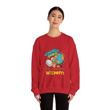 Load image into Gallery viewer, Wisdom-Themed Teacher Sweatshirt, Perfect Gift for Teachers, Unisex Crewneck, Comfortable and Stylish, Education Apparel, Back to School