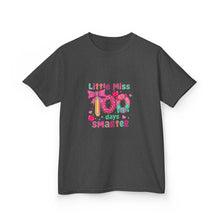 Load image into Gallery viewer, Kids Heavy Cotton™ Tee: Little Miss Smarty, Fun Gift for Little Girls, Back to School Shirt, Birthday Present, Cute Kids Clothing