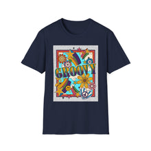 Load image into Gallery viewer, Groovy Unisex Softstyle T-Shirt, Retro Graphic Tee, Peace Sign Shirt, Flower Power Top, Vintage Style Apparel, Bohemian Summer Tee