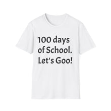 Load image into Gallery viewer, 100 Days of School Unisex Softstyle T-Shirt, Fun Teacher Shirt, Back to School, Student Gift, Classroom Celebration