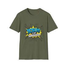 Load image into Gallery viewer, Superhero Jesus T-Shirt, Christian Graphic Tee, Unisex Softstyle Shirt, Religious Apparel, Faith-Based Gift, Casual Wear