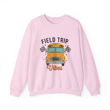 Load image into Gallery viewer, Field Trip Vibes Sweatshirt | Unisex Crewneck for Adventure Lovers, Casual Wear, School Events, Gifts for Students
