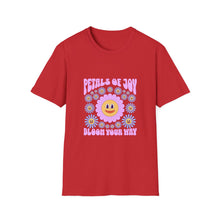 Load image into Gallery viewer, Petals of Joy T-Shirt, Flower Graphic Tee, Positive Vibe Apparel, Unisex Casual Shirt, Spring/Summer Fashion, Gift for Friends