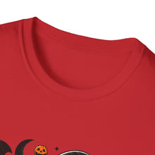 Load image into Gallery viewer, Halloween Witch Dog Unisex Softstyle T-Shirt, Cute Pet Tee, Halloween Costume, Fall Fashion, Spooky Season Top, Gift for Pet Lovers