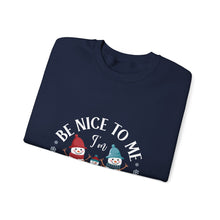Load image into Gallery viewer, Cheerful Holiday Sweatshirt, Cozy Gift, Unisex Crewneck, Family Gathering Wear, Seasonal Fashion, Cute Winter Apparel