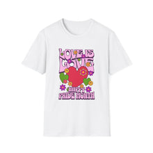 Load image into Gallery viewer, Pride Month T-Shirt, Love Is Love Graphic Tee, Unisex LGBTQ+ Apparel, Softstyle Pride Shirt, Inclusive Fashion, Celebratory Gift