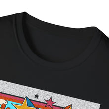 Load image into Gallery viewer, Groovy Unisex Softstyle T-Shirt, Retro Graphic Tee, Peace Sign Shirt, Flower Power Top, Vintage Style Apparel, Bohemian Summer Tee