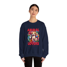 Load image into Gallery viewer, Animal Lovers Crewneck Sweatshirt | Cute Pet Sweatshirt, Gift for Dog Owners, Animal Lover Apparel, Cozy Sweatshirt