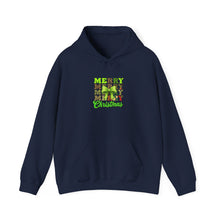 Load image into Gallery viewer, Merry Christmas Hooded Sweatshirt, Unisex Sweatshirt for Holidays, Festive Winter Wear, Cozy Gift for Family, Christmas Style