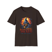 Load image into Gallery viewer, Something Wicked This Way Comes Unisex Softstyle T-Shirt, Halloween Shirt, Witch Tee, Fall Shirt, Casual Graphic Tee