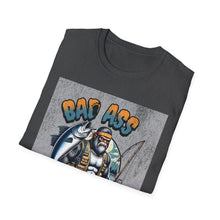 Load image into Gallery viewer, Bad Ass Fisherman Unisex T-Shirt, Fishing Gift, Casual Tee, Funny Shirt for Anglers, Outdoor Apparel, Best Fisherman Shirt