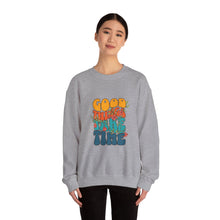 Load image into Gallery viewer, Good Vibes Sweatshirt, Cozy Crewneck with Positive Message, Perfect Gift for Friends, Casual Wear, Autumn Fashion, Unisex Clothing