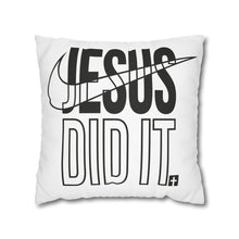 Load image into Gallery viewer, Inspirational Throw Pillow Case, Jesus Did It Decorative Pillow Cover, Christian Home Decor, Motivational Cushion, Faith-Based Gift