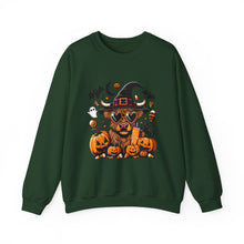 Load image into Gallery viewer, Halloween Dog Sweatshirt, Unisex Crewneck, Cozy Fall Apparel, Spooky Season Gift, Pet Lover's Top