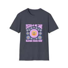 Load image into Gallery viewer, Petals of Joy T-Shirt, Flower Graphic Tee, Positive Vibe Apparel, Unisex Casual Shirt, Spring/Summer Fashion, Gift for Friends