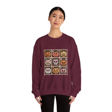 Load image into Gallery viewer, Halloween Pumpkin Patch Crewneck Sweatshirt, Cozy Fall Sweater, Unisex Halloween Apparel, Spooky Season Gear, Perfect for Halloween Parties
