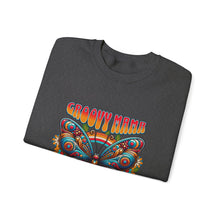 Load image into Gallery viewer, Groovy Butterfly Sweatshirt | Unisex Heavy Blend Crewneck, Retro Fashion, Gift for Nature Lovers, Cozy Layer, Spring Style