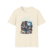 Load image into Gallery viewer, Skull & Moon Graphic T-Shirt, Unisex Halloween Tee, Cute Skeleton Apparel, Perfect for Fall, Spooky Vibes Fashion