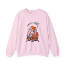 Load image into Gallery viewer, Grim Reaper Graphic Sweatshirt, Unisex Heavy Blend Crewneck, Cozy Apparel for Halloween, Gift for Ghost Lovers, Casual Wear