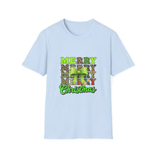 Load image into Gallery viewer, Merry Christmas Unisex T-Shirt, Holiday Apparel, Festive Tee, Gift for Her/Him, Christmas Party Shirt