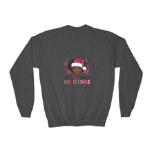 Load image into Gallery viewer, Christmas Lover Youth Crewneck Sweatshirt, Kids Holiday Jumper, Just A Girl Who Loves Christmas Pullover, Festive Children's Sweatshirt,