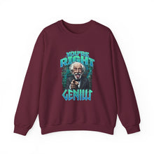 Load image into Gallery viewer, Genius Sweatshirt, Unisex Crewneck, Funny Gift for Science Lovers, Chill Vibe, Birthday Present, Casual Wear