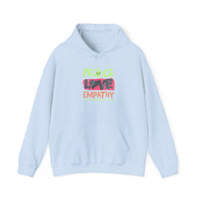 Load image into Gallery viewer, Peace Love Empathy Hoodie | Unisex Heavy Blend Sweatshirt for Comfort and Style, Ideal for Gift-Giving, Cozy Wear, and Everyday Use