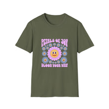 Load image into Gallery viewer, Petals of Joy T-Shirt, Flower Graphic Tee, Positive Vibe Apparel, Unisex Casual Shirt, Spring/Summer Fashion, Gift for Friends