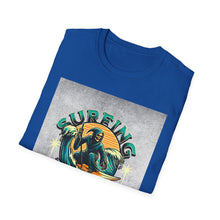Load image into Gallery viewer, Surfing for Freedom Unisex Softstyle T-Shirt | Summer Vibe, Beachwear, Gift for Surfers, Casual Tee, Adventure Apparel