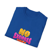 Load image into Gallery viewer, Motivational Unisex Softstyle T-Shirt - "No Excuses Just Results", Gym Shirt, Fitness Apparel, Casual Wear, Gift for Athletes