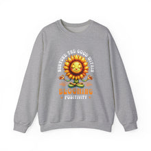 Load image into Gallery viewer, Blooming Sunflower Sweatshirt, Positive Vibes Crewneck, Gift for Garden Lovers, Cozy Spring Apparel, Unisex Flower Design