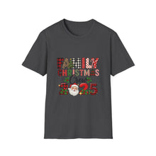 Load image into Gallery viewer, Family Christmas Crew 2025 Unisex T-Shirt, Holiday Apparel, Family Gathering Wear, Christmas Gift, Matching Family Shirts