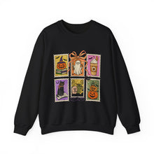 Load image into Gallery viewer, Halloween-Themed Crewneck Sweatshirt, Cozy Unisex Crew, Fall Fashion, Pumpkin Decor, Seasonal Gift, Cute Sweatshirt for October